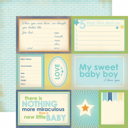    Sweet Baby, Baby Mine - Boy, 30,5x30,5 , , Carta Bella 