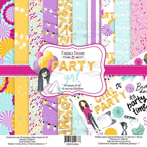     PARTY GIRL, 20*20 , 10 ,  + 