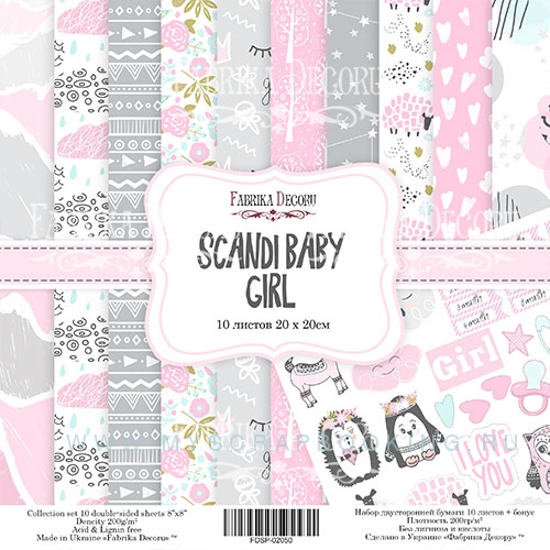     SCANDI BABY GIRL, 20*20 , 10 ,  + 