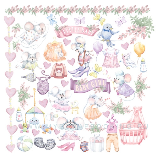     MY LITTLE MOUSY GIRL, 30,5*30,5 , 10 ,  + 